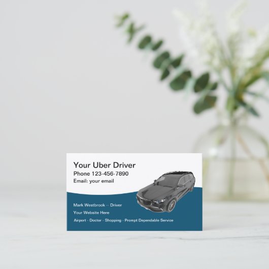 Beste Ride Hailing Service Taxi Service Visitekaartje (Staand voorkant)