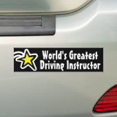 Beste rijinstructeur ter wereld bumpersticker (Op auto)