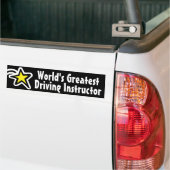 Beste rijinstructeur ter wereld bumpersticker (Op Truck)
