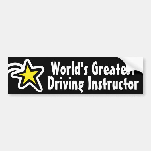 Beste rijinstructeur ter wereld bumpersticker (Voorkant)