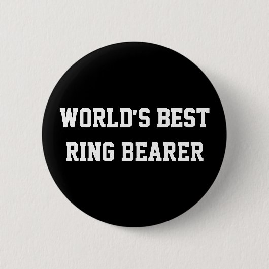 Beste Ring Bearer Ronde Button 5,7 Cm (Voorkant)