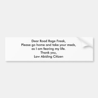 Beste Road Rage Bumpersticker