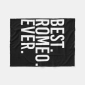 Beste. Romeo. Ooit. Grappige Gepersonaliseerde Naa Fleece Deken (Voorkant (Horizontaal))