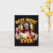 Beste Rosc ooit Christelijk Funny Easter Jesus Doc Kaart (Gele Bloem)