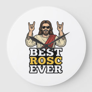 Beste Rosc Ooit Vintage Rock Hand Religieus Shirt_ Grote Klok