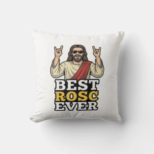 Beste Rosc Ooit Vintage Rock Hand Religieus Shirt_ Kussen