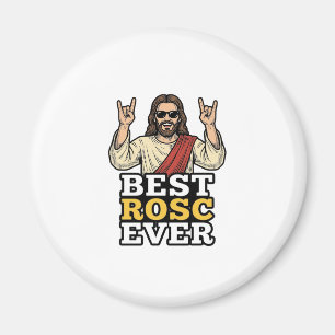 Beste Rosc Ooit Vintage Rock Hand Religieus Shirt_ Magneet