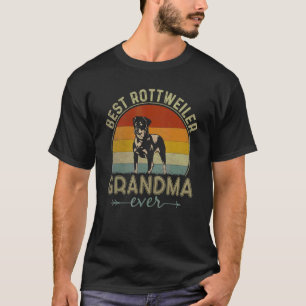 Beste Rottweiler Hond Oma Ever Retro Moeder's Da T-shirt