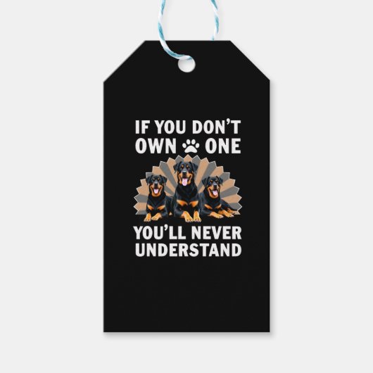 Beste Rottweiler Kunst Voor Mannen Vrouwen Kindere Cadeaulabel (Voorkant)
