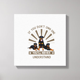 Beste Rottweiler Kunst Voor Mannen Vrouwen Kindere Canvas Afdruk