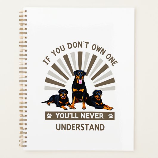 Beste Rottweiler Kunst Voor Mannen Vrouwen Kindere Planner (Voorkant)