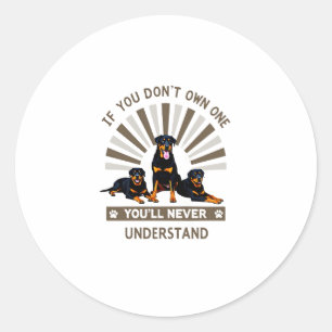 Beste Rottweiler Kunst Voor Mannen Vrouwen Kindere Ronde Sticker