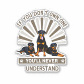 Beste Rottweiler Kunst Voor Mannen Vrouwen Kindere Sticker (Voorkant)