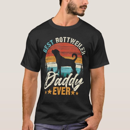 Beste rottweiler, papa ooit, t-shirt (Voorkant)