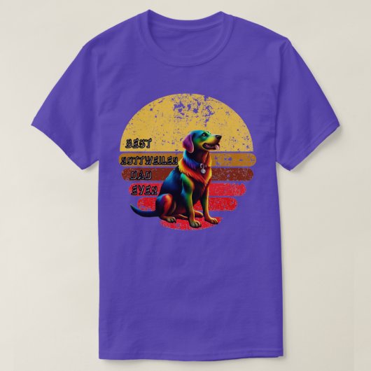 Beste rottweiler papa ooit t-shirt (Design voorkant)
