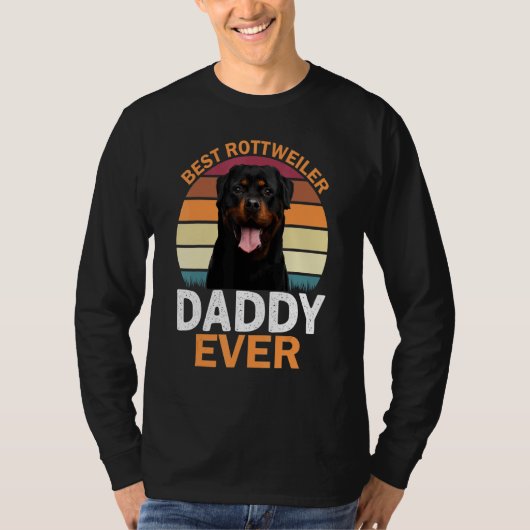 Beste Rottweiler-papa ooit Vaderdag T-shirt (Voorkant)