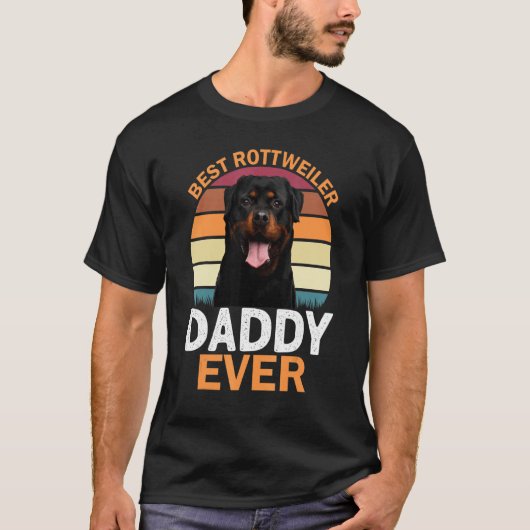 Beste Rottweiler-papa ooit Vaderdag T-shirt (Voorkant)