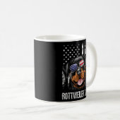 Beste rottweiler vader ooit Amerikaanse vlag hond Koffiemok (Voorkant rechts)