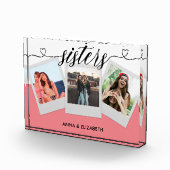 Beste roze, aangepaste tekst fotocollage fotoblokken (Rechts)