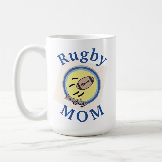 Beste "Rugby MOM" ooit! Moederdag Koffiemok (Links)