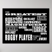 Beste Rugby-spelers met de grootste rugbyspeler Poster (Voorkant)