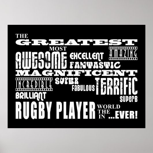 Beste Rugby-spelers met de grootste rugbyspeler Poster (Voorkant)