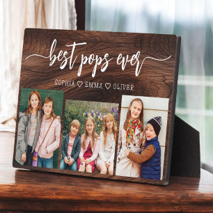Beste rustieke houten Poppen Opa Fotocollage Fotoplaat