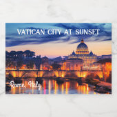 Beste rustige plekken in Italië Voedselcontainer Etiket (Enkel label)