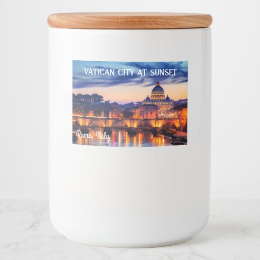 Beste rustige plekken in Italië Voedselcontainer Etiket (Voorkant)