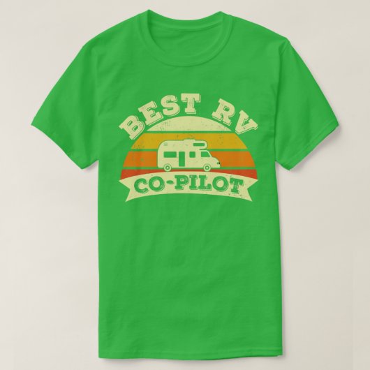 Beste RV CoPilot Camping Caravan Motorhome T-shirt (Design voorkant)