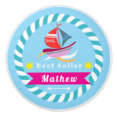 Beste Sailor Baby Blauw Keramische Knop (Voorkant)