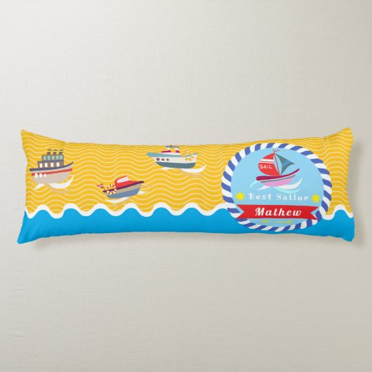 Beste Sailor Baby Blauw Sinaasappel Lichaamskussen (Voorkant)