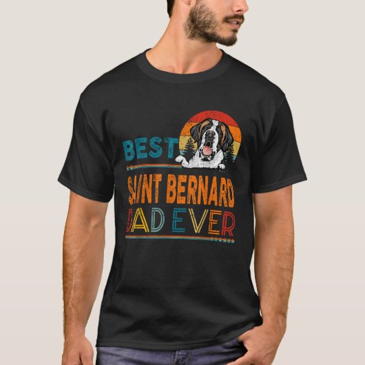 Beste Saint Bernard vader ooit Vaderdag T-shirt (Voorkant)