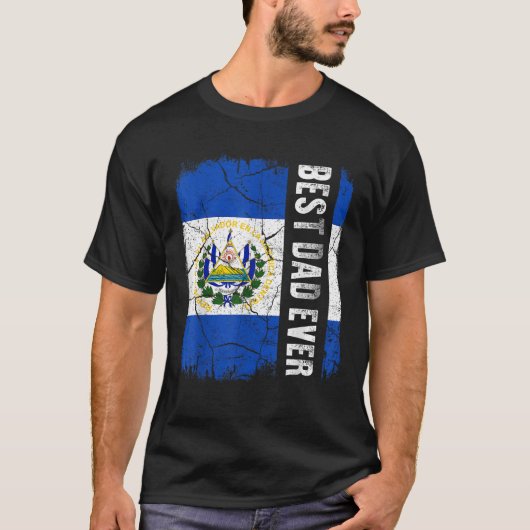 Beste Salvadoraanse vader ooit El Salvador Vlag Va T-shirt (Voorkant)