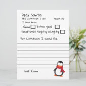 Beste Santa A, persoonlijke brief aan de kerstman Feestdagenkaart (Staand voorkant)