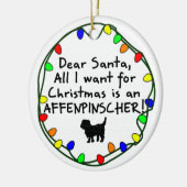 Beste Santa Affenpinscher Keramisch Ornament (Links)