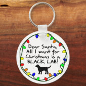 Beste Santa Black Lab Sleutelhanger (Voorkant)