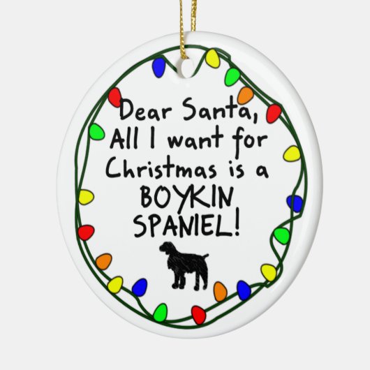 Beste Santa Boykin Spaniel Keramisch Ornament (Links)