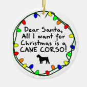 Beste Santa Cane Corso Keramisch Ornament (Voorkant)
