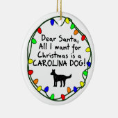 Beste Santa Carolina Dog Keramisch Ornament (Rechts)