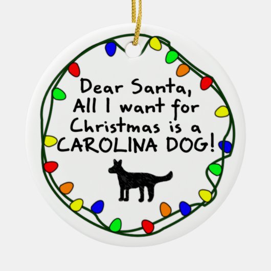 Beste Santa Carolina Dog Keramisch Ornament (Voorkant)