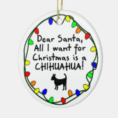 Beste Santa Chihuahua Keramisch Ornament (Links)