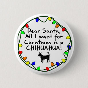 Beste Santa Chihuahua Ronde Button 5,7 Cm