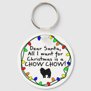 Beste Santa Chow Chow Sleutelhanger