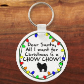 Beste Santa Chow Chow Sleutelhanger (Voorkant)
