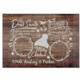 Beste Santa Cookie en melk in dienst Snijplank (Voorkant)