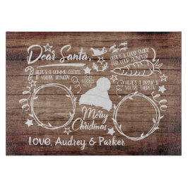 Beste Santa Cookie en melk in dienst Snijplank