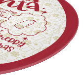 Beste Santa Cookie & Milk ronde lade rode tekst Cu Snijplank (Hoek)