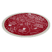 Beste Santa Cookie & Milk ronde lade, witte tekst  Snijplank (Hoek)