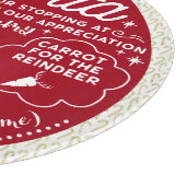 Beste Santa Cookie & Milk ronde lade, witte tekst  Snijplank (Hoek)